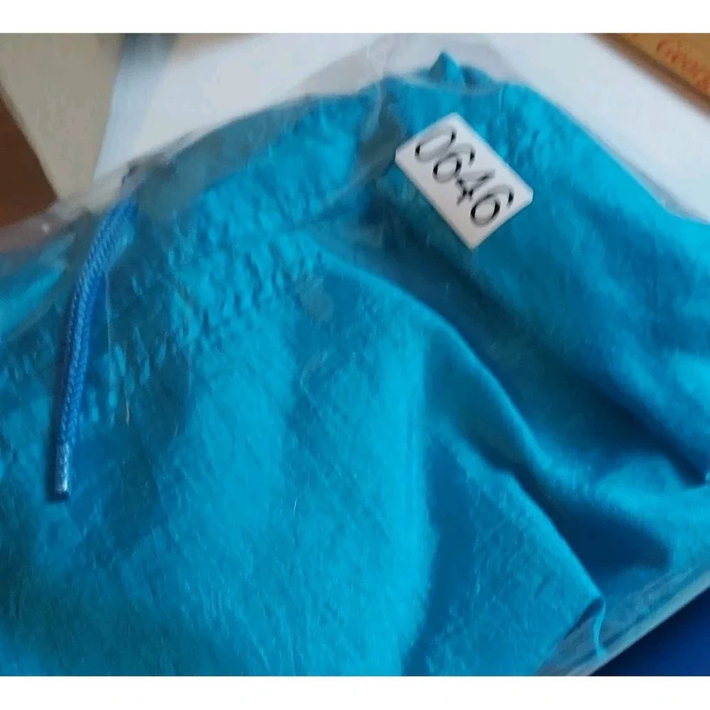 USA Olympic Swim Trunks Mens L Blue Nylon Drawstring Logo ShortsClassic...
